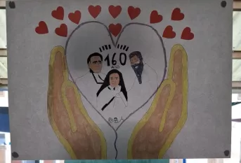 dessin des 160 ans fait par les jeunes